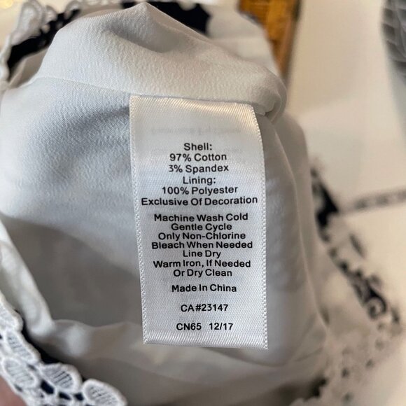 Talbots Floral Cotton A Line Skirt Size‎ 8 Modest Classic Vacation Coastal NWT - Picture 8 of 8